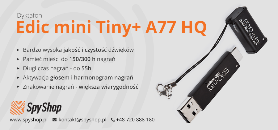 Dyktafon Edic mini Tiny+ A77 HQ